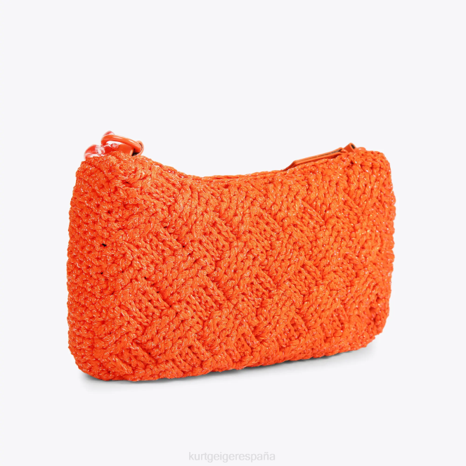 Kurt Geiger mujer bandolera multicolor de crochet de Londres 2LPR472 | bolsas naranja